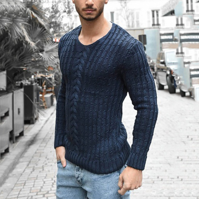 Title 5, Stripe V-neck casual knit sweater