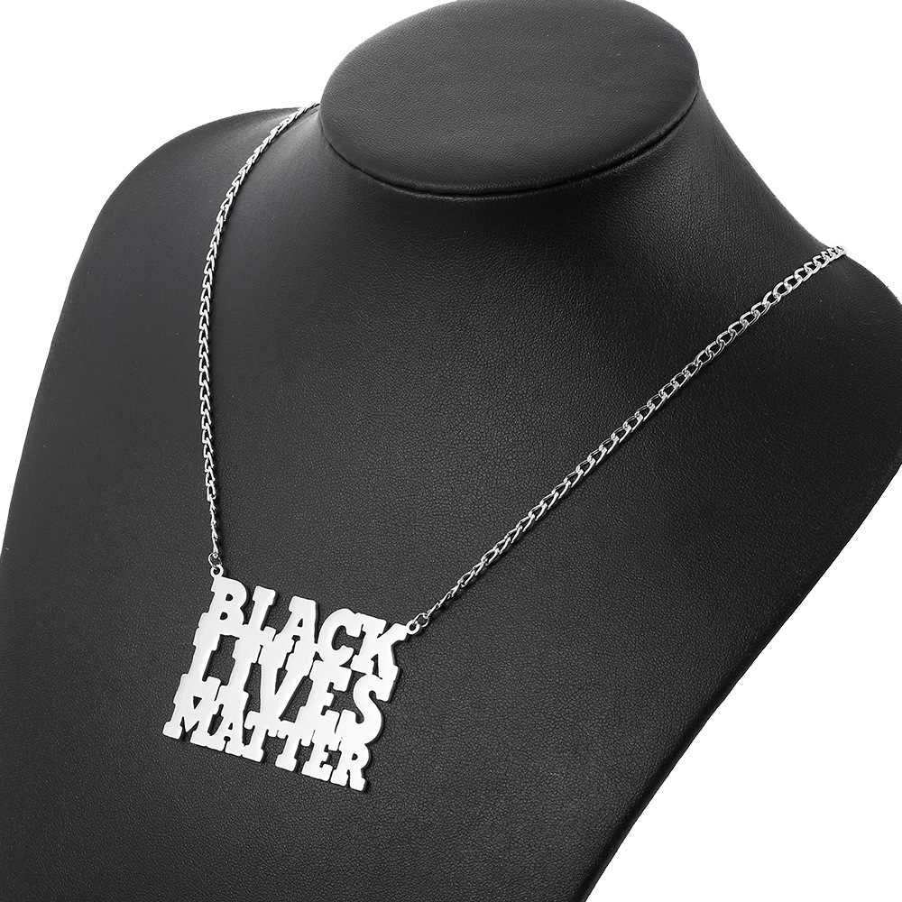 English letter stainless steel necklace