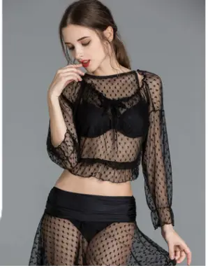 Boxer split skirt swimsuit