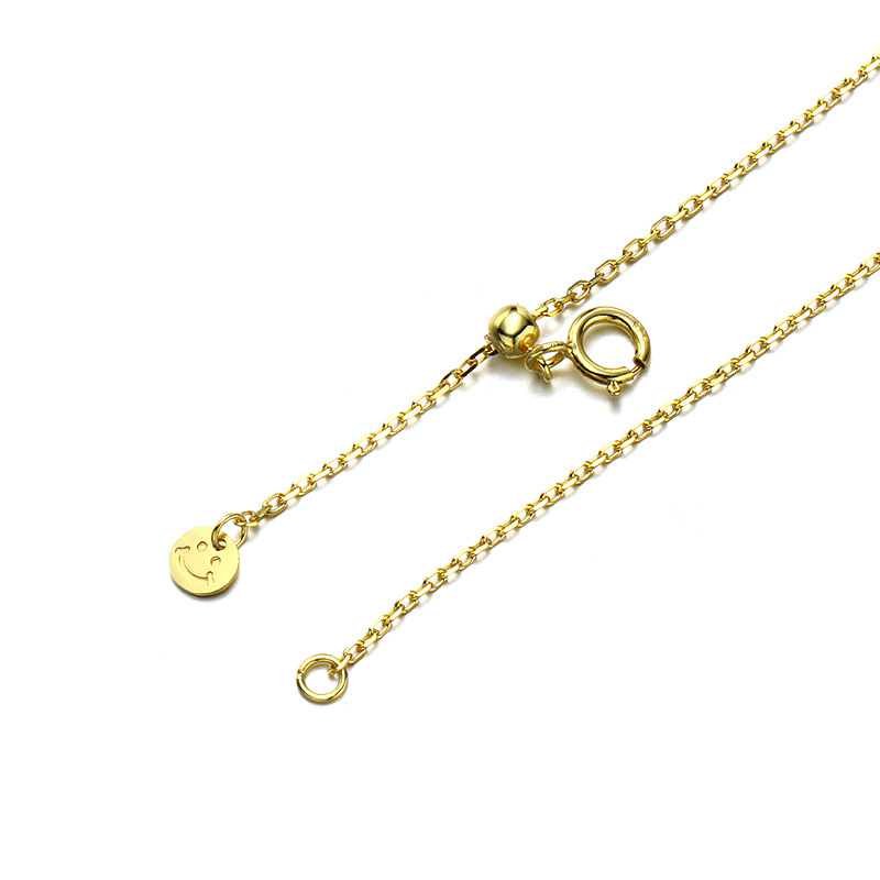 Women's S925 Sterling Silver Smiley Anklet