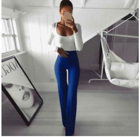 Slim-fit big flared yoga pants