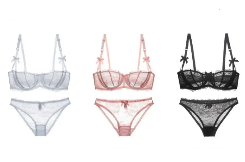 Sexy lace slim bra set