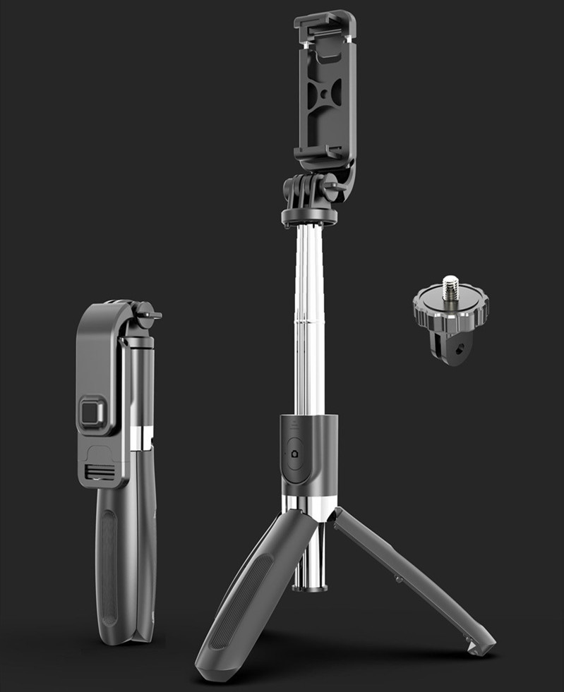 Compatible with Apple, Tripod Selfie Stick Mobile Universal Live Triangle Bracke - Picture 11 of 21