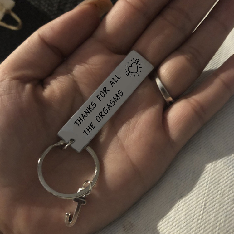 Thanks for all the orgasms stainless steel keychain