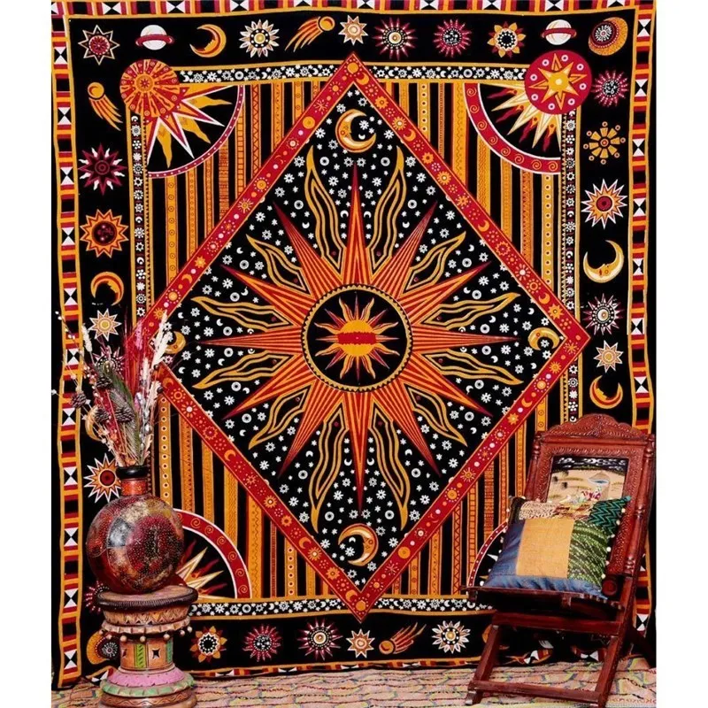 Mandala Tapestry Boho Decor Headboard Blanket - Gt1170