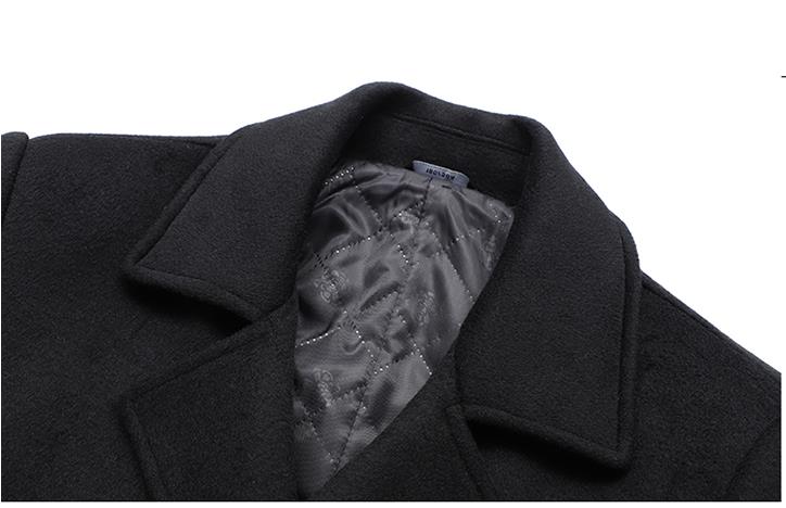 Double breasted woolen coat