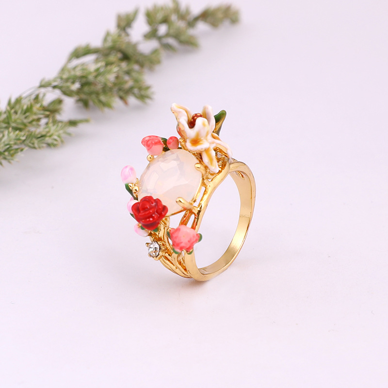 Flower Diamond Band Ring