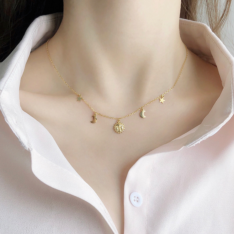 Sun Star Moon Necklace