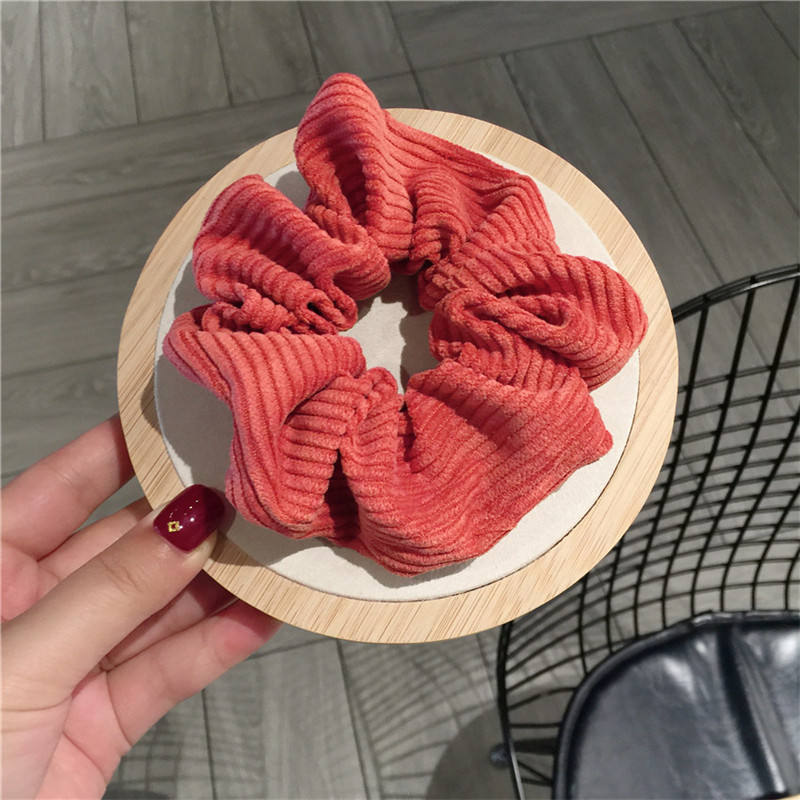 Horsetail hair rope large intestine donuts Red - Shop at LoveMi