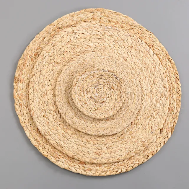Handmade Round Insulation pads Table Mats Pads Corn Husk Pad - Shop at LoveMi