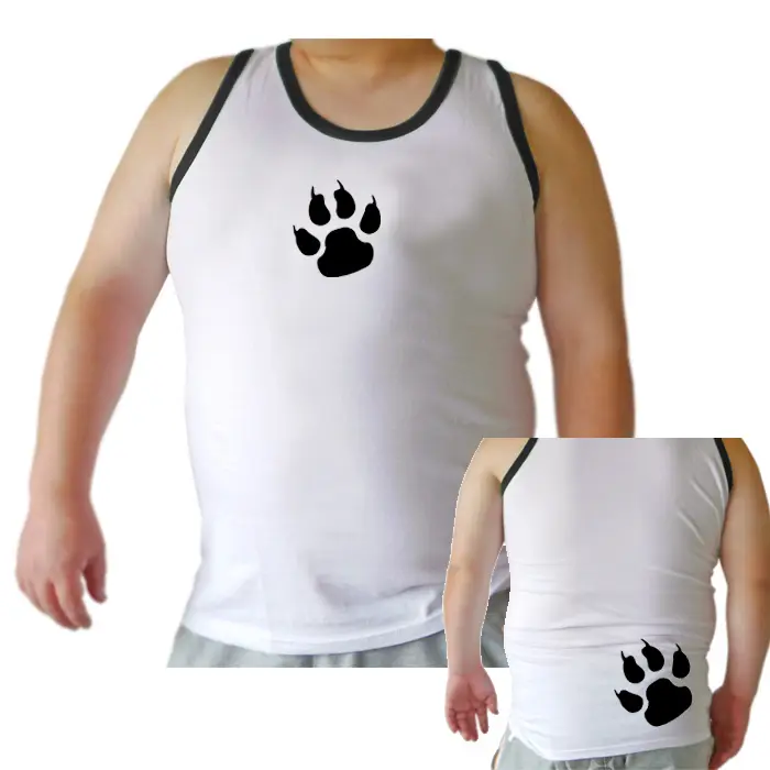 Stretch cotton jersey bear claw T-shirt