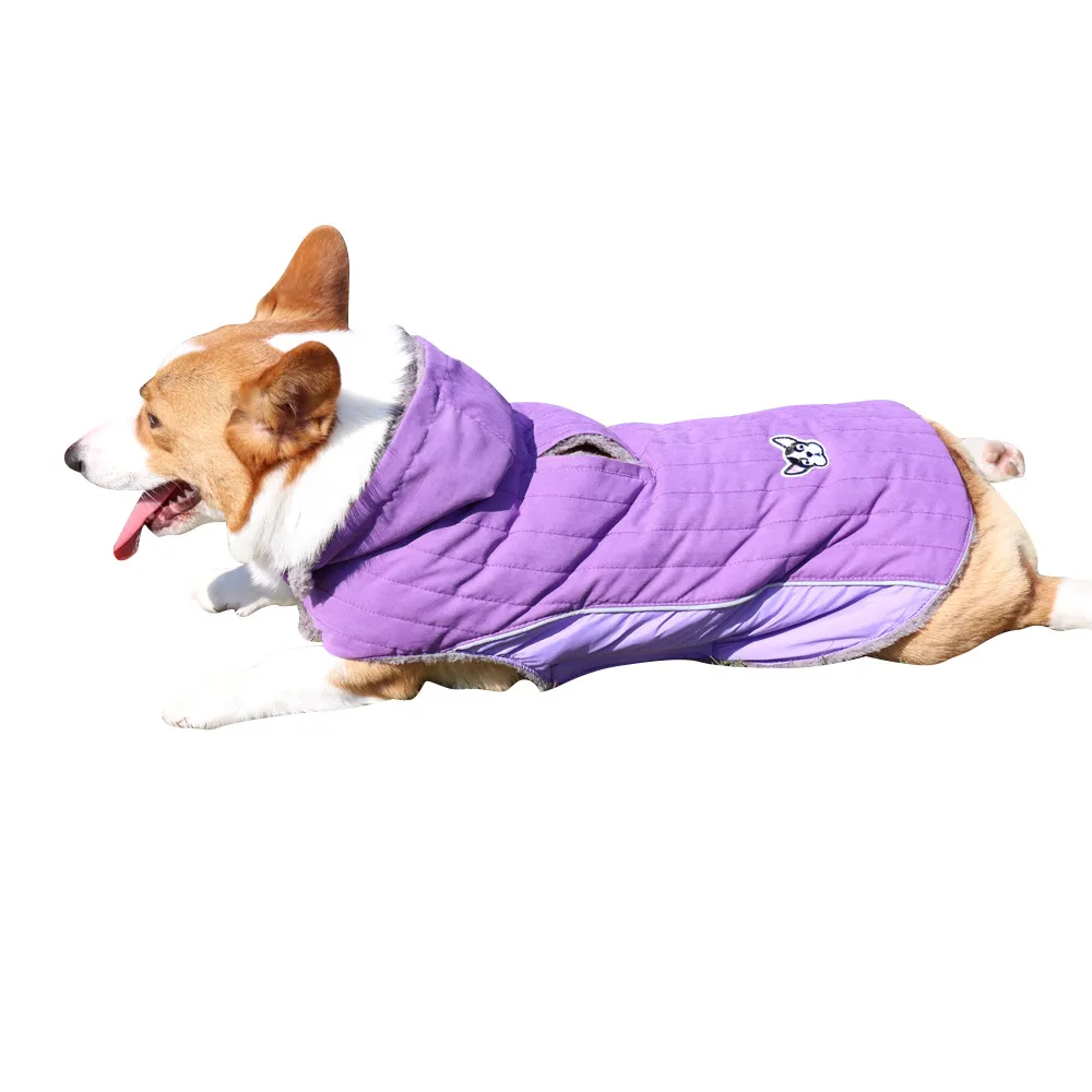 Removable Ca P To Thicken Pet Clothes - Purple
