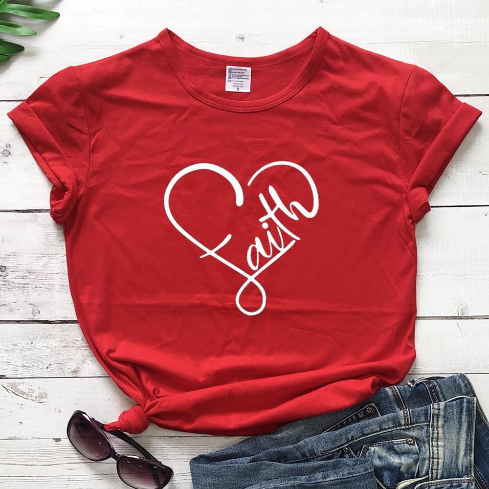Love print t-shirt round neck short sleeve casual top