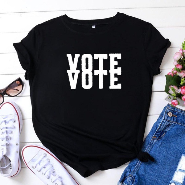 VOTE print short sleeve T-shirt