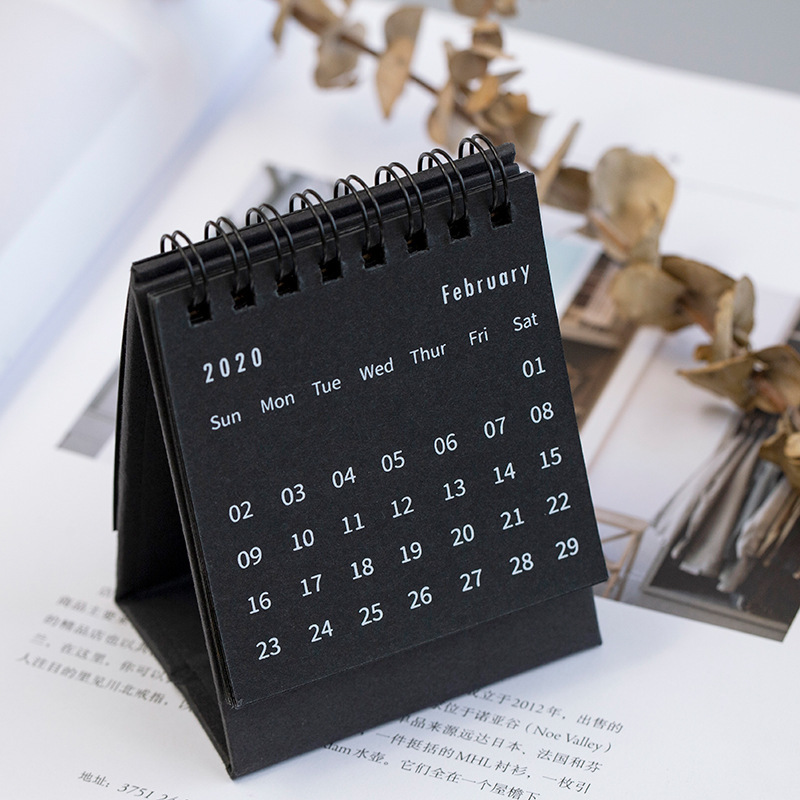 mini desk calendar (Black)