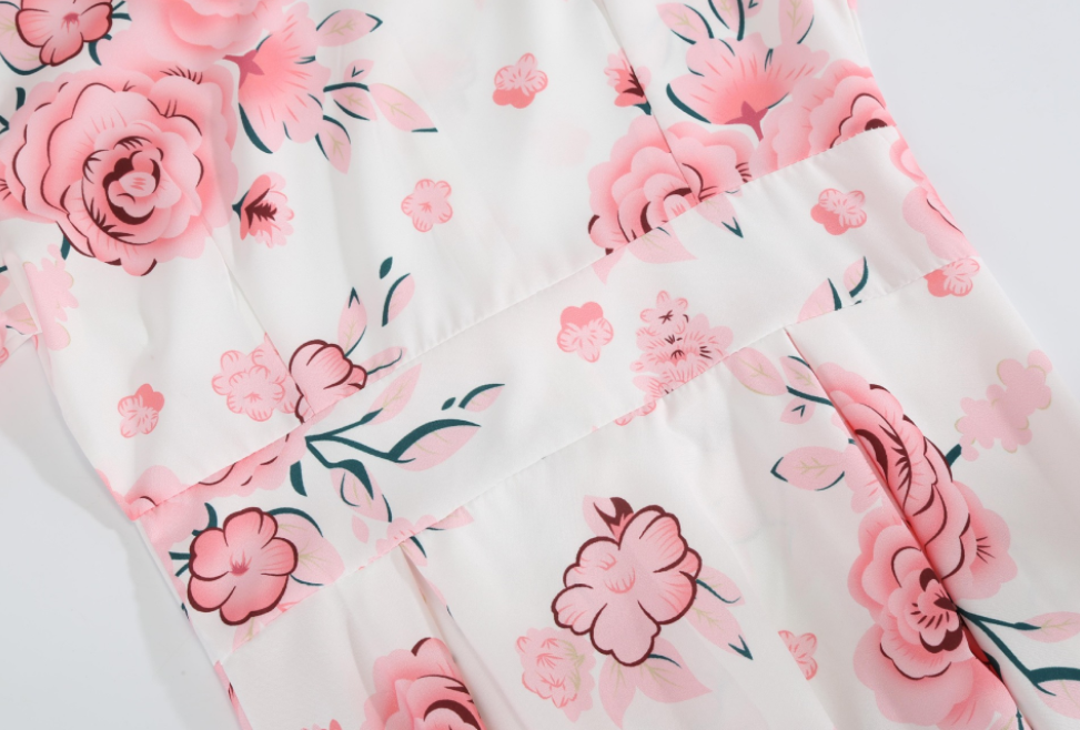 Printed short sleeve dress