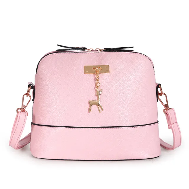 Retro Korean style creasing fashion small bag Pink - Shop at LoveMi