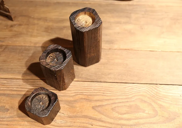 Solid wood candle holder – image 3