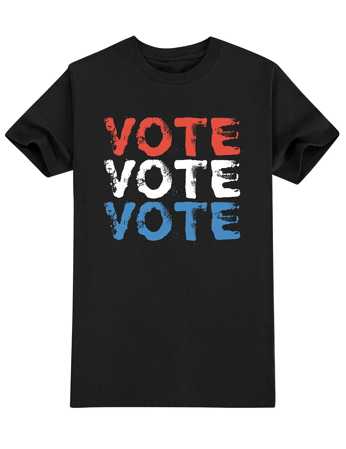 VOTE print short sleeve crew neck