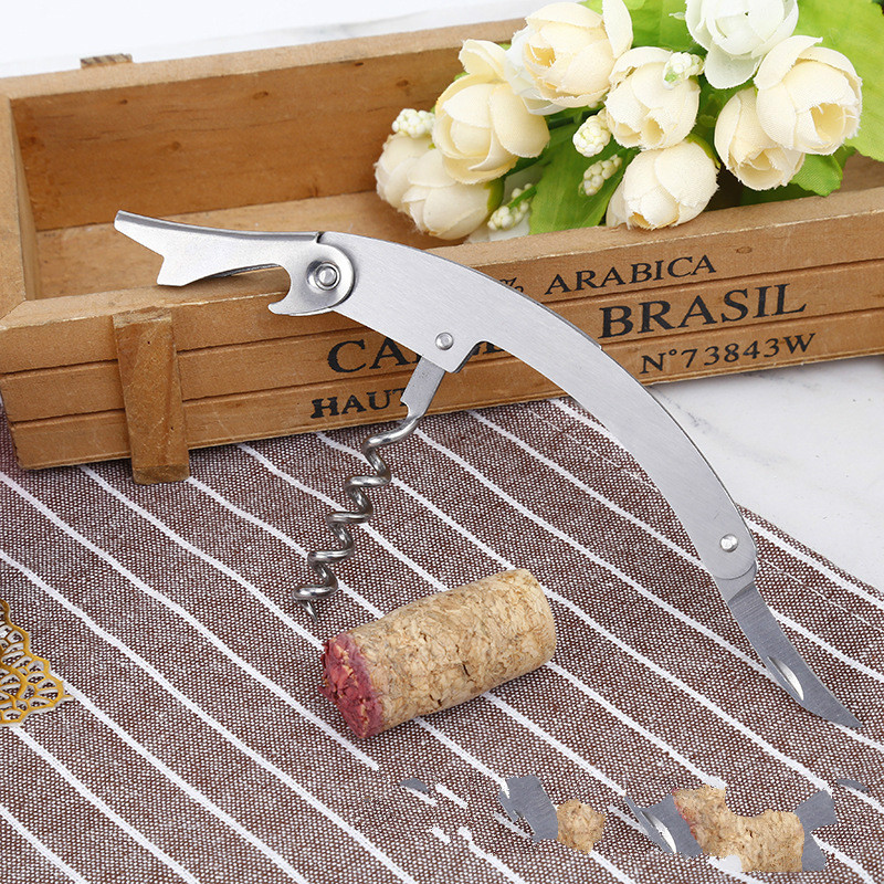 Wine tool corkscrew square wooden box