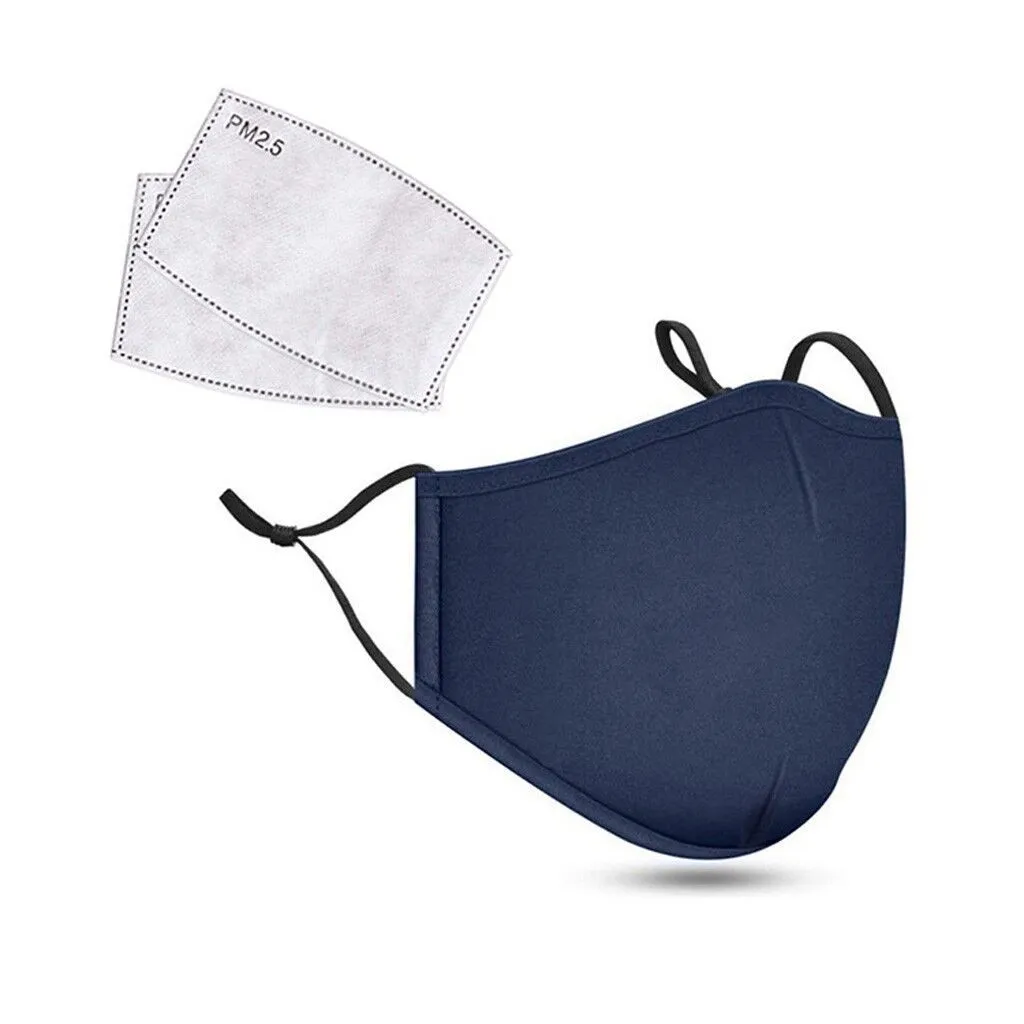 Breathing valve PM2.5 mask - No Valve Navy Blue