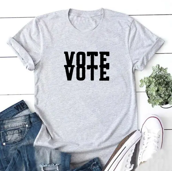 VOTE print short sleeve T-shirt