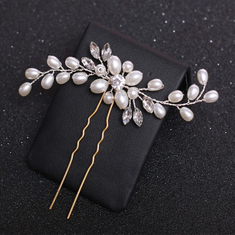 Golden silver bridal pearl tiara Sliver Copper - Shop at LoveMi