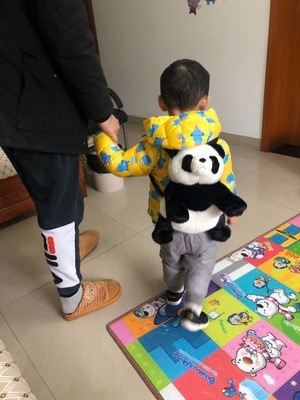 Simulation panda doll backpack