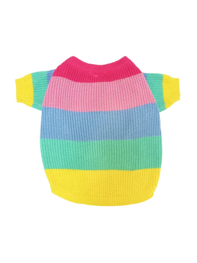 Rainbow Dog Sweater Rainbow - Shop at LoveMi