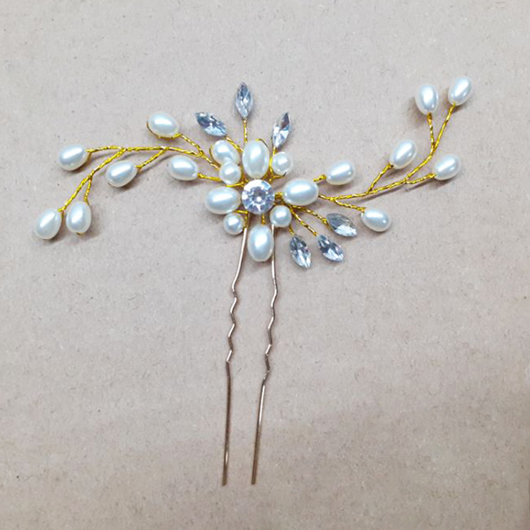 Golden silver bridal pearl tiara Gold Iron - Shop at LoveMi