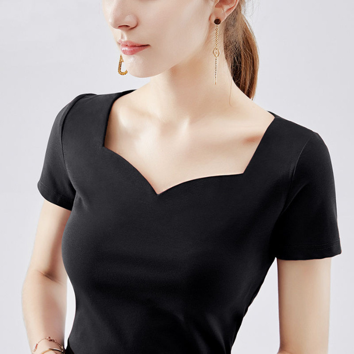 Cherries red sweetheart neckline short sleeves