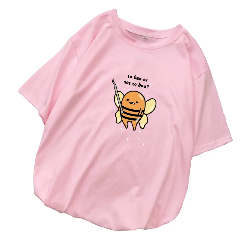Loose stitching printed t-shirt