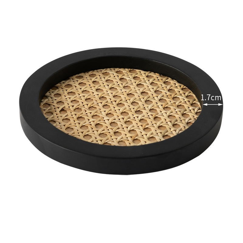 Home Nordic Rattan Woven Tray Wooden