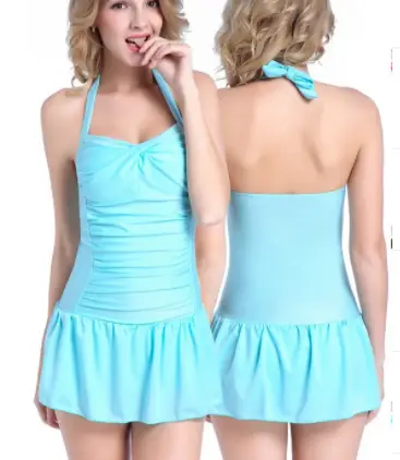 Skirt boxy one-piece swimsuit