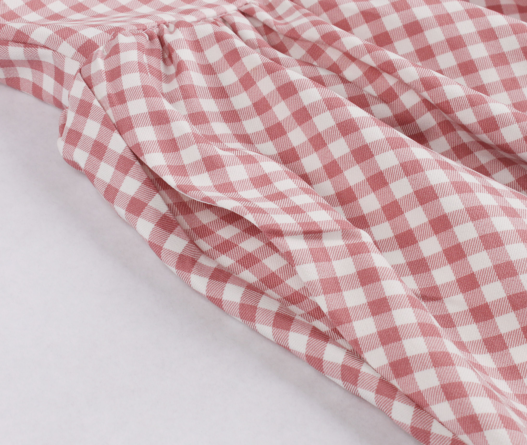 Hanging neck plaid dress loose plus size women's clothing