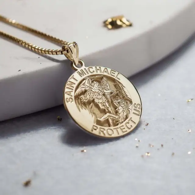 Angel Medal Necklace Gold - Shop at LoveMi