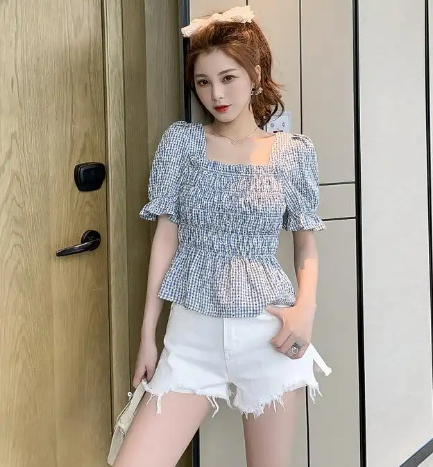 Short - sleeved waist small minority jacket