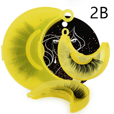 Imitation mink thick handmade natural eyelashes Yellow - Shop at LoveMi