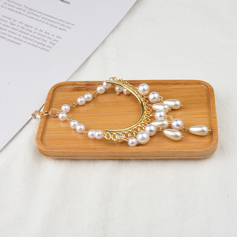 Water drop imitation pearl earrings women