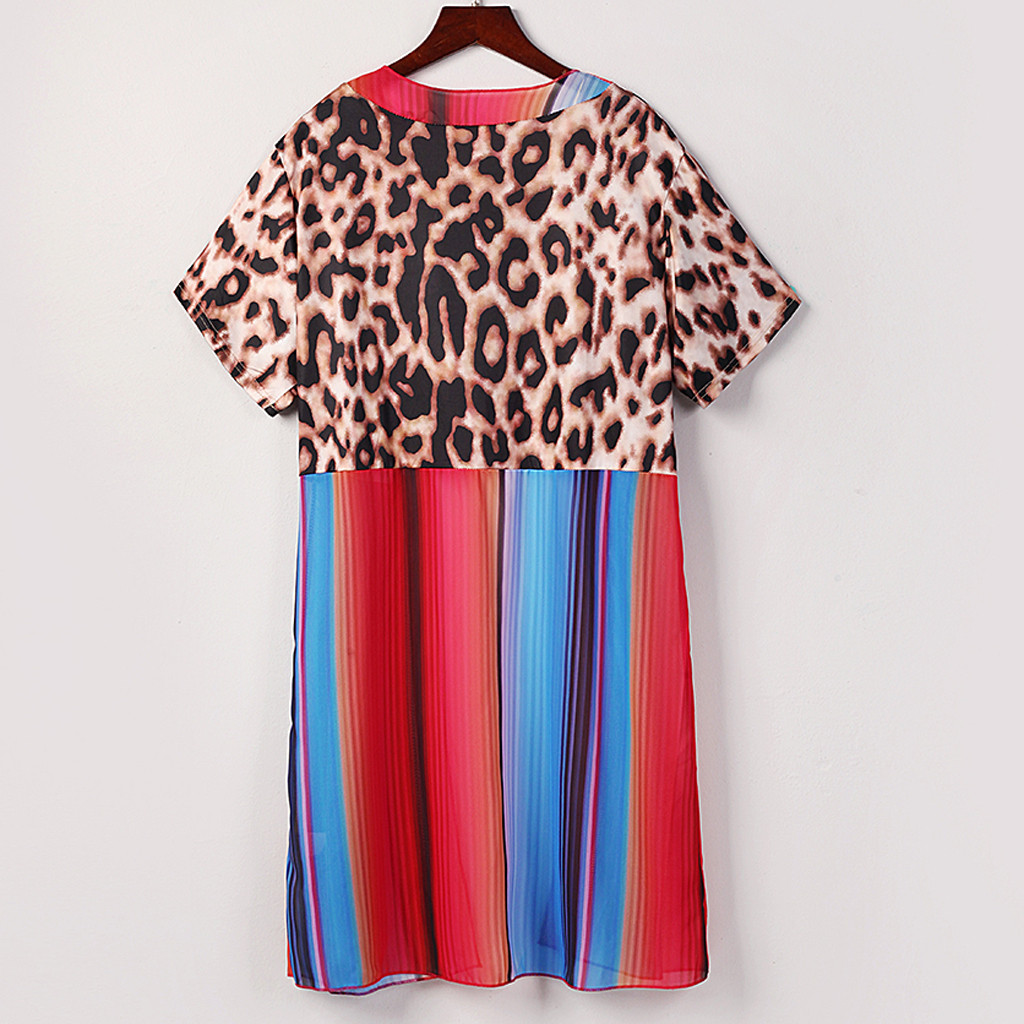 Women's printed stitching cardigan