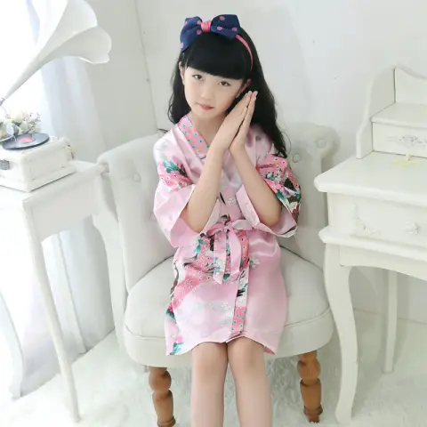 Silk Peacock Kimono Pajamas