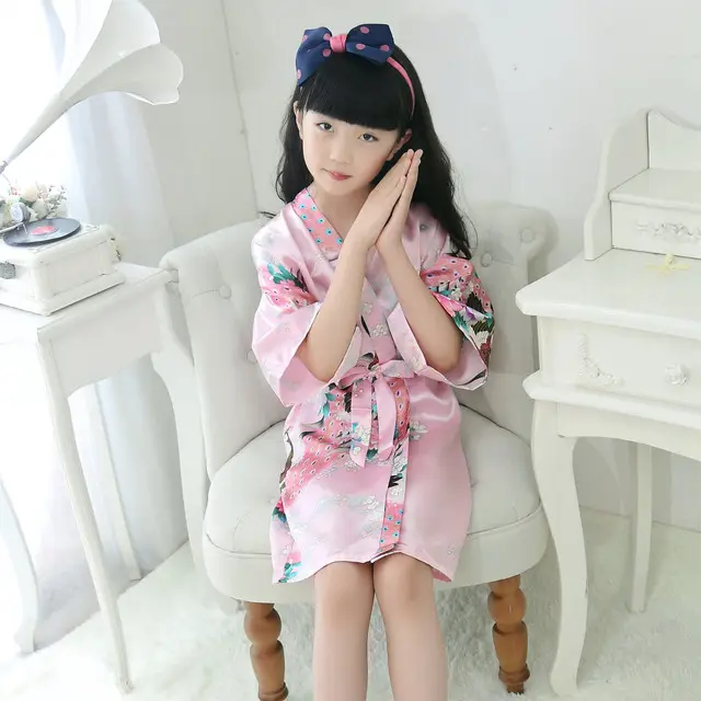 Silk Peacock Kimono Pajamas