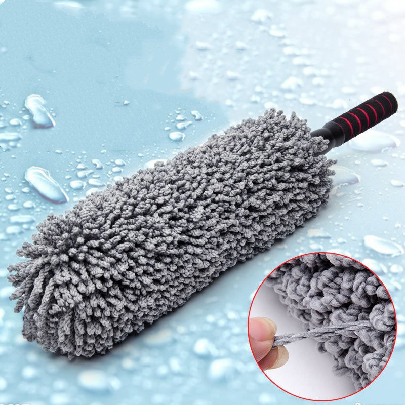 Car round brush grey round dust mop - Image 2