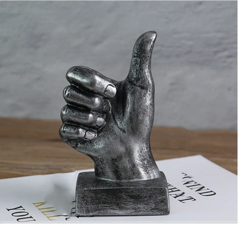 Resin gesture ornaments - Silver
