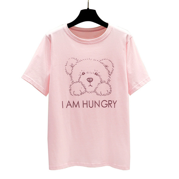 Bear Print casual T-shirt
