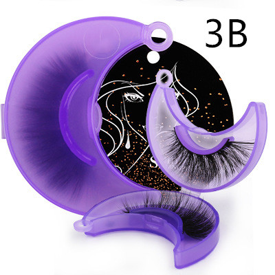 Imitation mink thick handmade natural eyelashes Purple - Shop at LoveMi