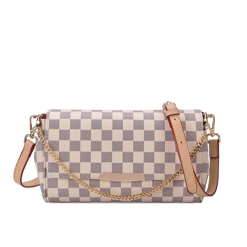 Retro printed Plaid bag - White