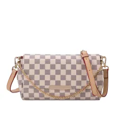 Retro printed Plaid bag - White - View 1