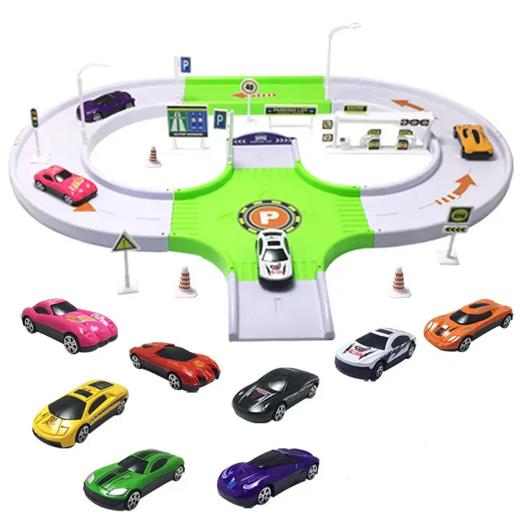 Fire engineering vehicle racing track toy car