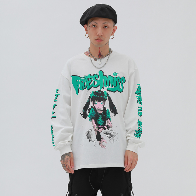 Title 6, Two dimensional cartoon print hoodie